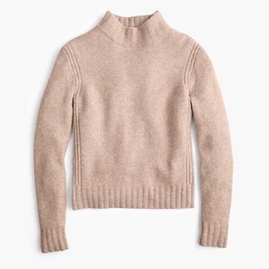 J.Crew Point Sur Mockneck Sweater in Soft Brown XS